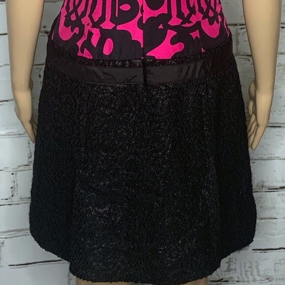 Tracy Reese Silk/Tweed A-Line Mini Dress Bow Waist Band Size Small - Picture 13 of 14